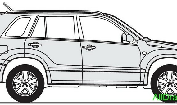 Suzuki Grand Vitara 5dооr (2006) (Сузуки Гранд Витара 5дверный (2006)) - чертежи (рисунки) автомобиля